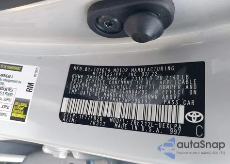 2022 Toyota Corolla Le z USA, uszkodzony, nr VIN 5YFEPMAE7NP308492